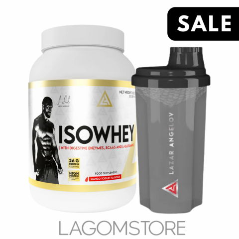 Lazar Angelov ISOWHEY 1600 GR + darček SHAKER Lazar Angelov ISOWHEY 1600 g + darček shaker – prémiový proteínový izolát s rýchlou vstrebateľnosťou