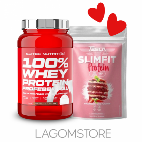 Scitec 100% WHEY PROTEIN PROFESSIONAL 920G + Tesla Slim fit protein 900g