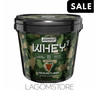 ARMY1 Whey Protein 5000 g – proteínový nápoj s vysokým obsahom bielkovín, BCAA a L-glutamínom na ochranu svalov