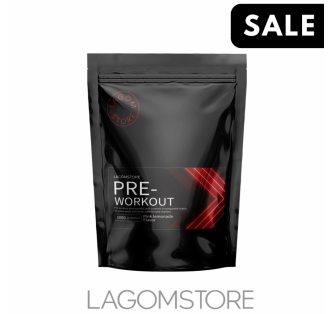 Lagomstore Pre-Workout 500 g – predtréningový komplexný nápoj s 18 aktívnymi látkami, prírodným kofeínom, kreatínom a beta-alanínom